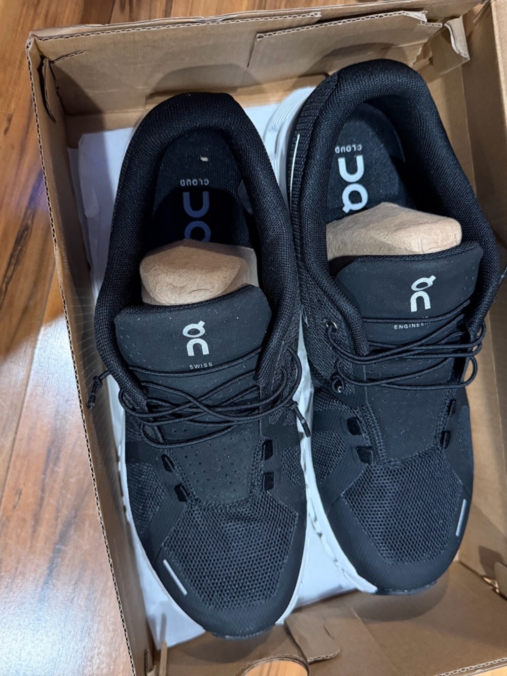 On Running Men's Cloud Black Athletic Sneakers